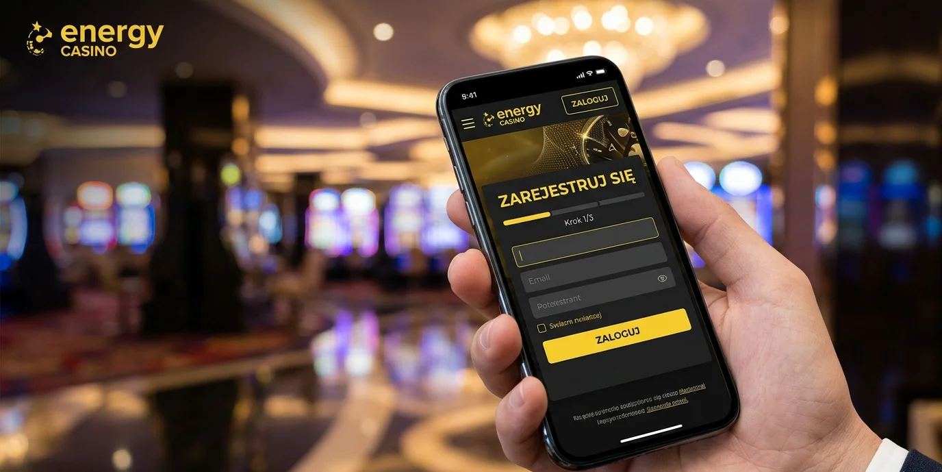 Formularz rejestracji Energy Casino w wersji mobilnej